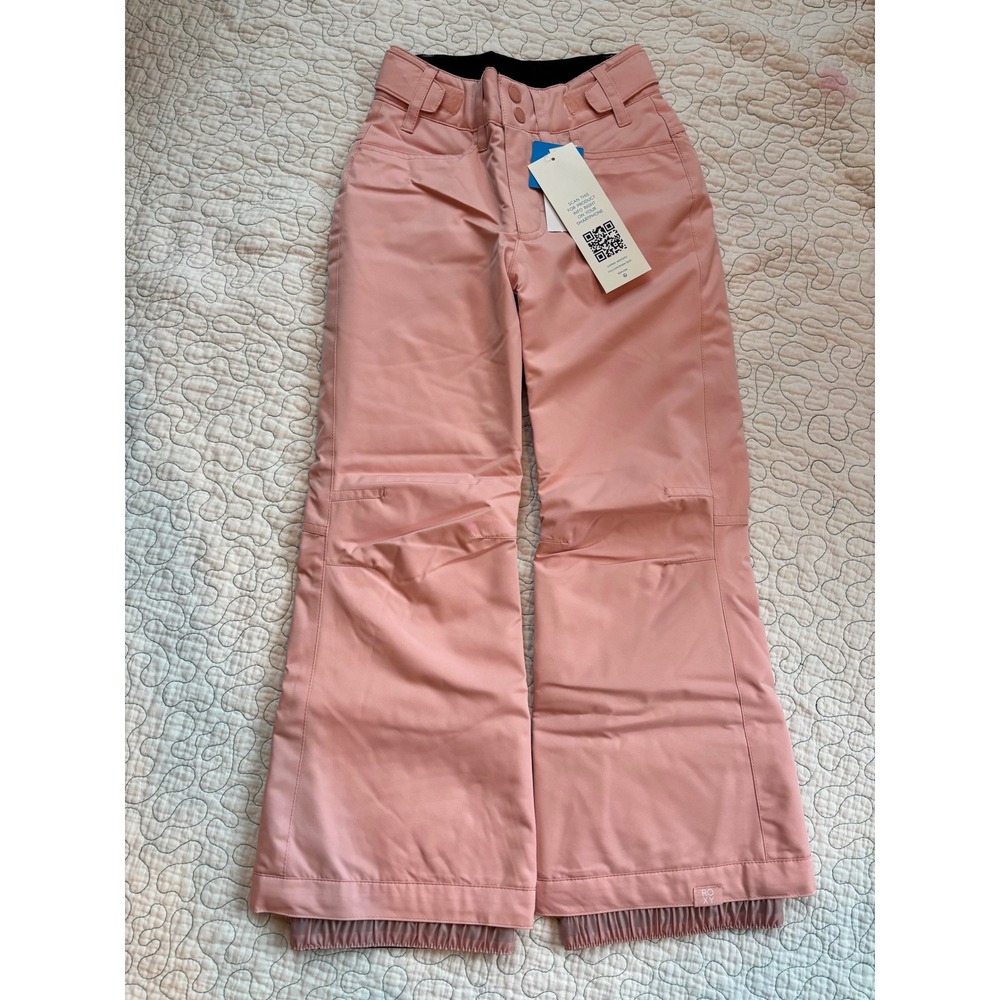 Roxy Girls Backyard Girl PT Pink Snow Pants DryFlight Insulated Size 8